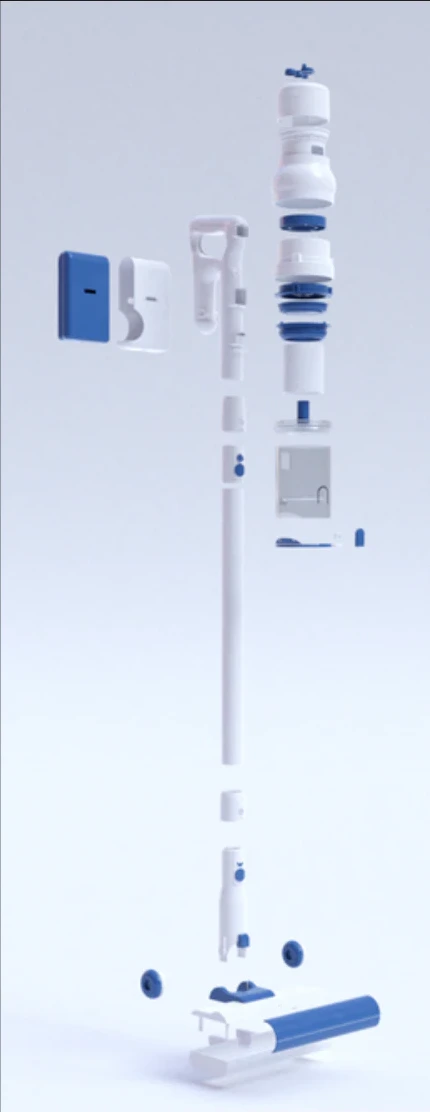 SenseClean parçaları ve bağımsız duran gövde